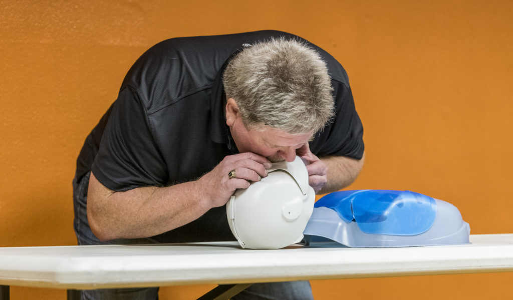 Todd Washington Teaching CPR Breathing